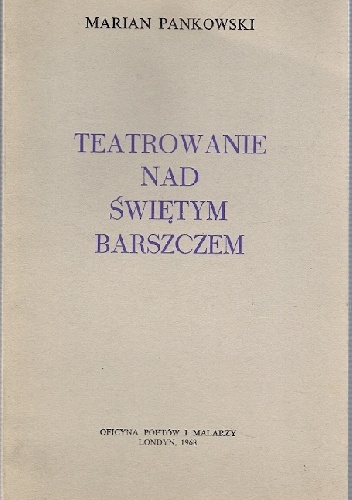 Okładka książki teatrowanie nad świętym barszczem